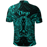 Virgo Zodiac Polynesian Polo Shirt Unique Style Turquoise LT8 - Polynesian Pride