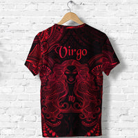 Virgo Zodiac Polynesian T Shirt Unique Style Red LT8 - Polynesian Pride