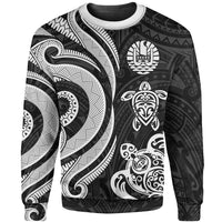 Tahiti Sweater - White Tentacle Turtle Unisex White - Polynesian Pride