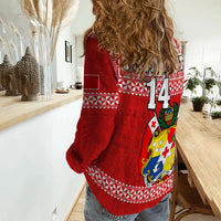 (Custom Text And Number) Tonga Rugby Women Casual Shirt Mate Maa Tonga Pacific Ngatu White LT14 - Polynesian Pride