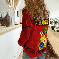 Tonga Rugby Women Casual Shirt Mate Maa Tonga Pacific Ngatu Black LT14 - Polynesian Pride