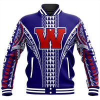 Hawaii Baseball Jacket - Waianae High Baseball Jacket - AH Unisex Blue - Polynesian Pride