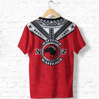 New Zealand Maori T Shirt Waitangi Day Red - Polynesian Pride