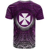 Wallis and Futuna T Shirt Circle Pattern Purple - Polynesian Pride