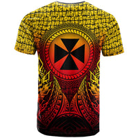 Wallis and Futuna T Shirt Circle Pattern Yellow - Polynesian Pride