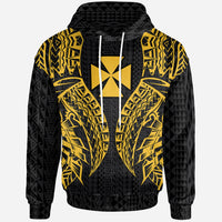 Wallisnd Futuna Hoodie Polynesian Lion Head Gold Style Unisex Gold - Polynesian Pride