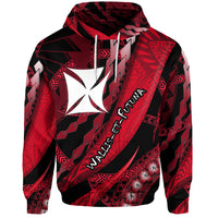 Custom Wallis et Futuna Hoodie Artsy Style Black LT9 Hoodie Black - Polynesian Pride