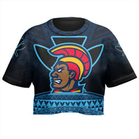 Hawaiian - Polynesian Kanaka Warrior Crop Top T-Shirt - Strong Style - AH - Polynesian Pride