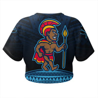 Hawaiian - Polynesian Kanaka Warrior Crop Top T-Shirt - Strong Style - AH - Polynesian Pride