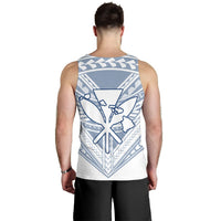 Hawaiian Kanaka Map Football Jersey Men's Tank Top - White - Roger Style - AH - Polynesian Pride