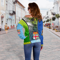 Vanuatu Malampa Fiji Day Off Shoulder Sweater 2022 LT6 - Polynesian Pride