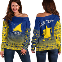 (Custom Personalised)Tokelau Women's Off Shoulder Sweater Special Patterns LT6 - Polynesian Pride