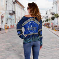 (Custom Personalised) Chuuk Women's Off Shoulder Polynesian Patterns LT6 - Polynesian Pride