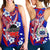 (Custom Personalised) Special Samoa FAST Party Women Racerback Tank Tribal Samoan Hibiscus Design LT9 Blue - Polynesian Pride