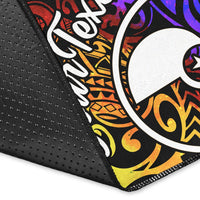 Yap Custom Personalised Area Rug - Rainbow Polynesian Pattern - Polynesian Pride