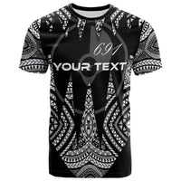 Yap Custom T Shirt Micronesian Teeth Shark Style White Unisex Black - Polynesian Pride