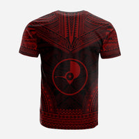 Yap Custom T Shirt Yap Flag Polynesian Chief Tattoo Red Version Unisex Red - Polynesian Pride