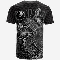 Yap T Shirt Yap Flag Turtle Hibiscus Black - Polynesian Pride
