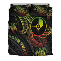 Yap Custom Personalised Bedding Set - Reggae Turtle - Polynesian Pride