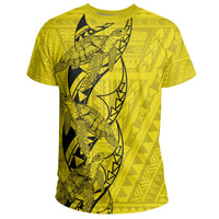 Turtle Polynesian Map T Shirt Yellow - Polynesian Pride