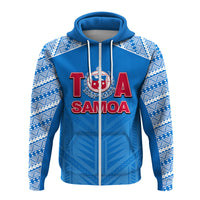 Toa Samoa Rugby Hoodie Blue Sky Jersey 2022 LT6 Zip Hoodie Blue - Polynesian Pride