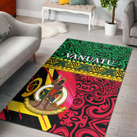 Vanuatu Dreamy Area Rug Coat Of Arms and Pattern LT13 Green - Polynesian Pride