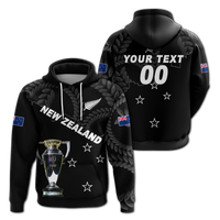 Custom New Zealand Champions Rugby 2022 Hoodie LT12 Hoodie Black - Polynesian Pride
