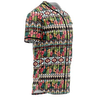 Hawaii Hibiscus Ethnic Mix Tropical Flower Baseball Jersey - Polynesian Pride