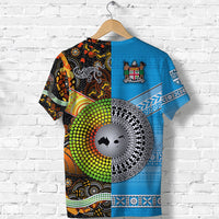 Australia Aboriginal and Fiji Tapa T Shirt Together LT8 - Polynesian Pride