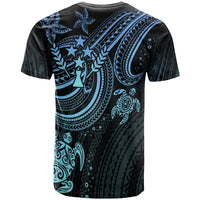 Kosrae Custom T shirt Blue Turtle - Polynesian Pride