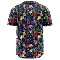 Tropical Hibiscus Red And Plumeria White Baseball Jersey - Polynesian Pride