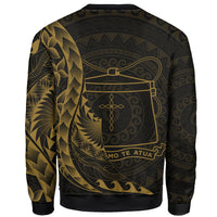 Tokelau Sweatshirt - Custom Personalised Polynesian Pattern Style Gold Color - Polynesian Pride