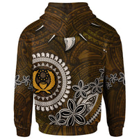 Pohnpei Custom Zip Hoodie Polynesian Boar Tusk - Polynesian Pride