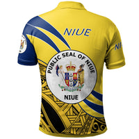 Niue Polo Shirt Symmetrical Lines - Polynesian Pride