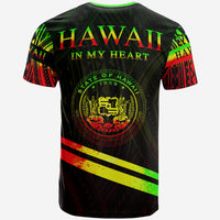Hawaii T Shirt In My Heart Style Reggae Polynesian Patterns - Polynesian Pride