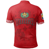 Tonga Polo Shirt Tongan Flag Coat Of Arms - Polynesian Pride