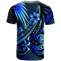 Fiji T Shirt The Flow of The Ocean Blue - Polynesian Pride