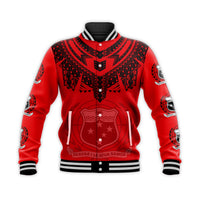 Samoa Independence Day Tribal Tattoo Coat Of Arms Baseball Jacket No.1 LT6 Unisex Red - Polynesian Pride
