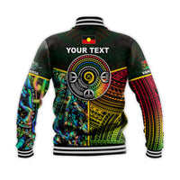 (Custom Personalised) Vanuatu Mix Maori And Aboriginal Baseball Jacket LT6 - Polynesian Pride