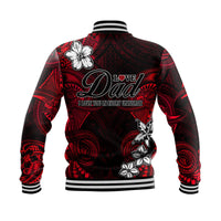(Custom Personalised) Polynesian Fathers Day Baseball Jacket I Love You In Every Universe - Red LT8 - Polynesian Pride
