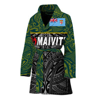 Fiji Lomaiviti Rugby Bathrobe Original Style LT8 One Size Green - Polynesian Pride