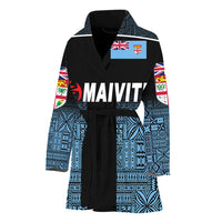 Fiji Lomaiviti Rugby Bathrobe Simple Vibes - Blue LT8 One Size Blue - Polynesian Pride