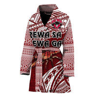 Fiji Rewa Rugby Bathrobe Simple Style - Red LT8 One Size Red - Polynesian Pride