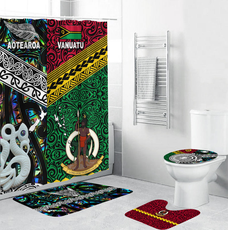 New Zealand And Vanuatu Bathroom Set Together - Paua Shell LT8 Paua Shell - Polynesian Pride