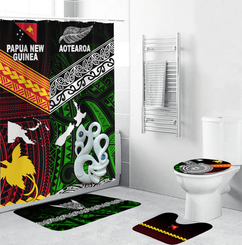 New Zealand And Papua New Guinea Bathroom Set Together - Green LT8 Green - Polynesian Pride
