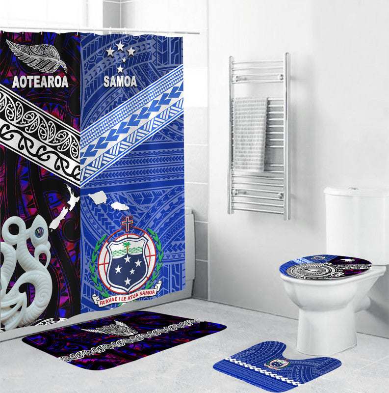 New Zealand And Samoa Bathroom Set Together - Purple LT8 Purple - Polynesian Pride