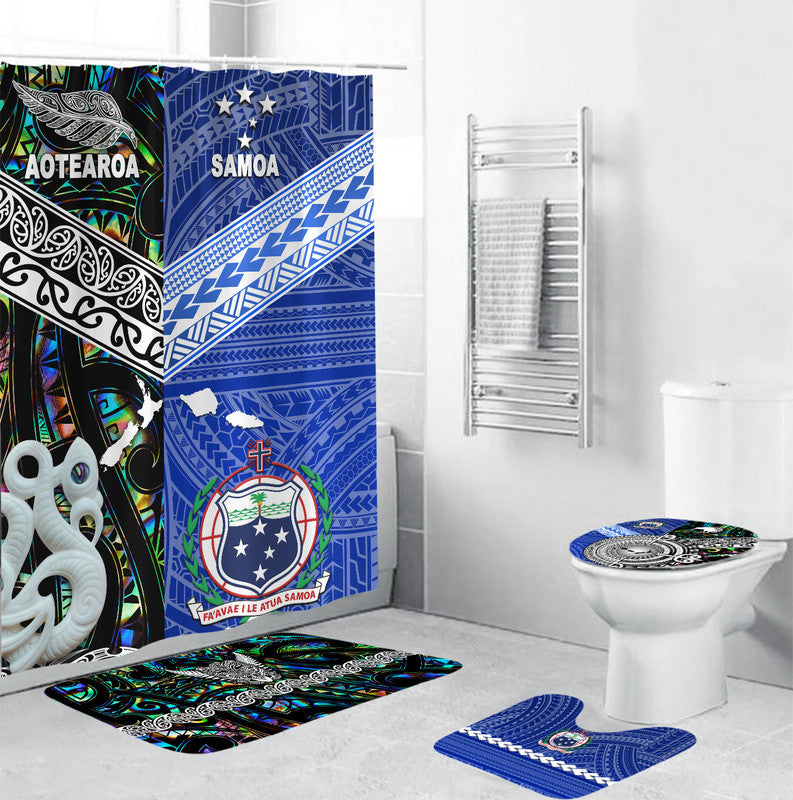 New Zealand And Samoa Bathroom Set Together - Paua Shell LT8 Paua Shell - Polynesian Pride