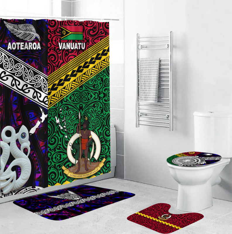 New Zealand And Vanuatu Bathroom Set Together - Purple LT8 Purple - Polynesian Pride
