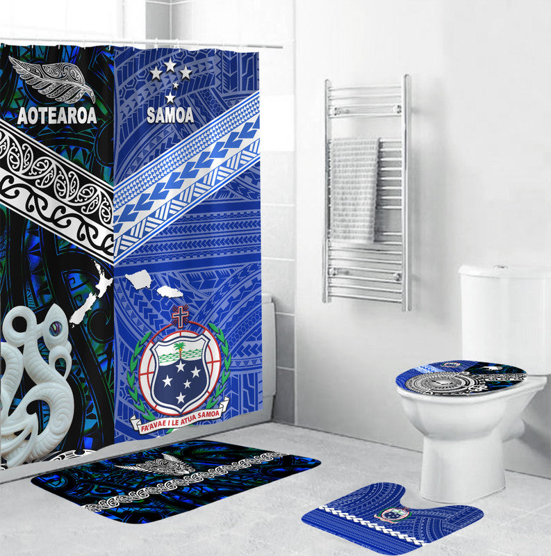 New Zealand And Samoa Bathroom Set Together - Blue LT8 Blue - Polynesian Pride