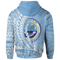 Federated States of Micronesia Zip Hoodie Custom Wings Style Flag Color - Polynesian Pride